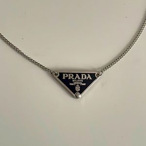 Prada Repurposed Necklace 16 inch chain